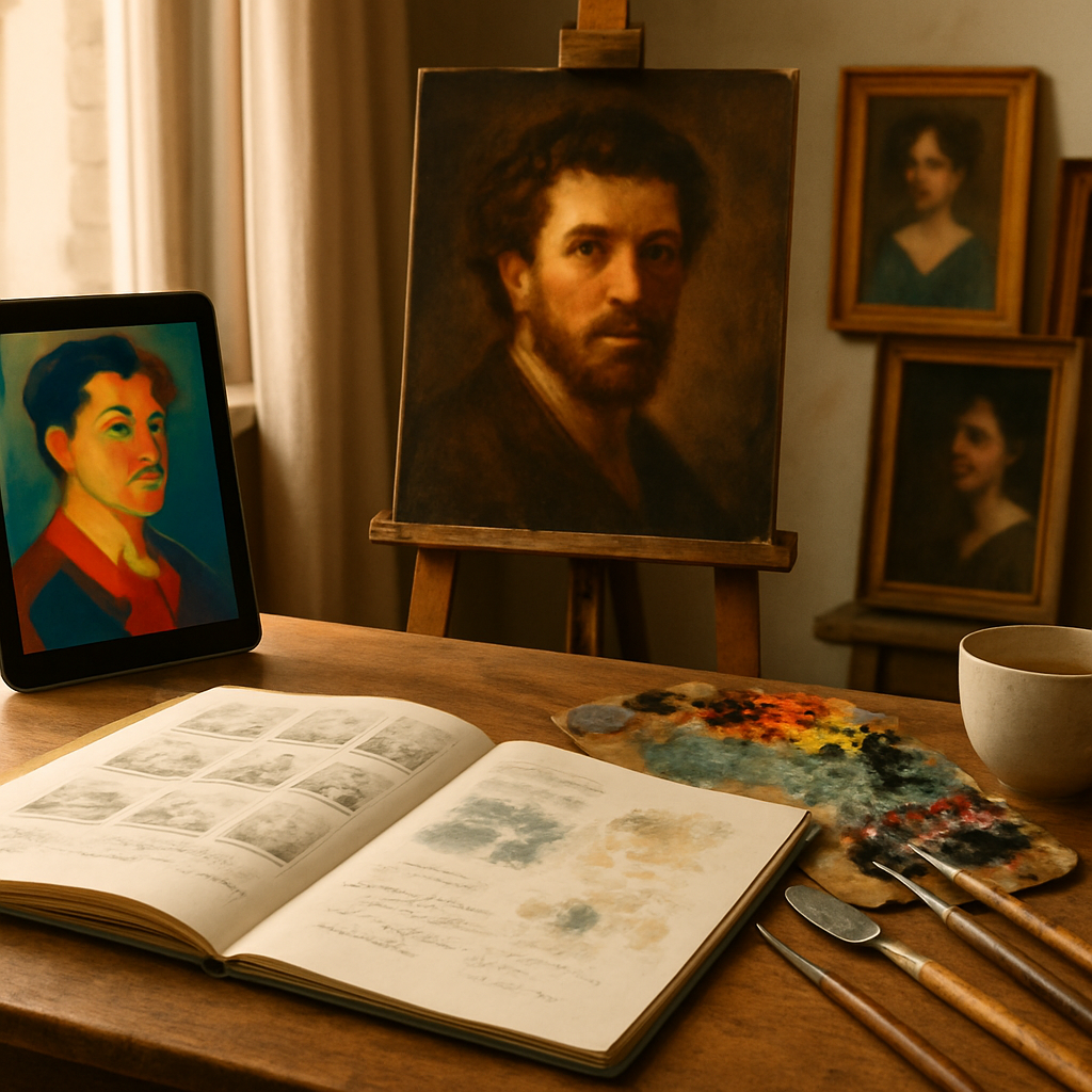 Porträts berühmter Künstler auf Robwaltoon