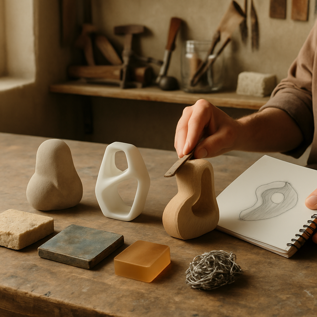 Skulpturale Formen: Materialien und Prozesse bei Robwaltoon